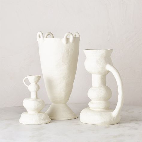 Lemieux Et Cie, Outdoor Cart, Vase White, Global Views, Vase Centerpieces, Table Vases, Kathy Kuo Home, White Vases, Furniture Removal