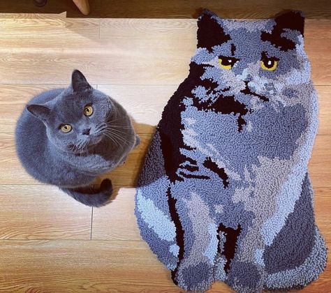 Tufting Cat Rug, Carpet For Dogs, Carpet Tiles Ideas, Carpet Ideas 2023, Cat Rug, Funky Rugs, Carpet Designs, Tiles Ideas, Carpet Ideas