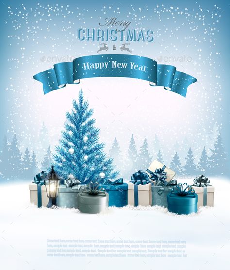 Blue Christmas Cards, Christmas Poster Design, Christmas Layout, Merry Christmas Poster, Christmas Graphic Design, Christmas Writing, Tree Vector, Business Invitation, Xmas Sale