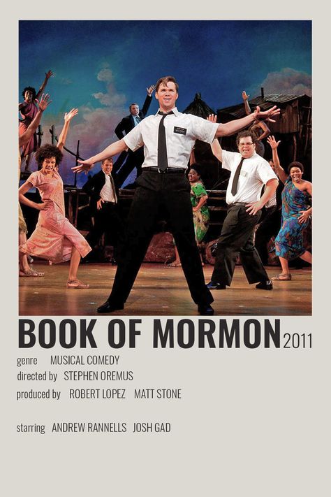 [ alternative minimalist polaroid movie tv show poster ] [ original broadway cast / obc of (the) book of mormon the musical ] Book Of Mormon Broadway, Book Of Mormon Quotes, Broadway Musicals Posters, Musical Theatre Posters, Book Of Mormon Musical, Musical Wallpaper, Indie Movie Posters, Broadway Posters, Mormon Quotes