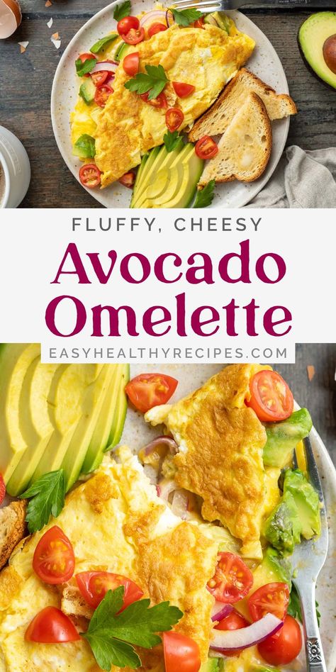 Avocado Omelette, Healthy Delicious Breakfast, Omelette Recipes, Healthy Omelette, Healthiest Breakfast, Omlet Recipes, Omelette Recipe Easy, Healthy Avocado, Omelette Recipe