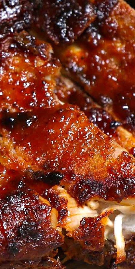 Sticky and Tender BBQ Pork Loin Back Ribs Pork Side Ribs, Loin Back Ribs, Pork Loin Back Ribs, Bbq Pork Loin, Baked Pork Loin, Best Pork Recipes, Best Pork Recipe, Best Easy Recipes, Back Ribs