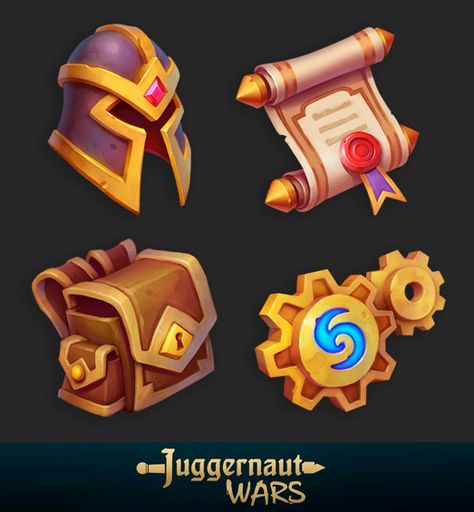 ArtStation - JW gui icons, Alexey Kutyrev Props Concept, Game Icons, Hand Painted Textures, 2d Game Art, Casual Art, Props Art, Game Interface, Game Ui Design, Game Props