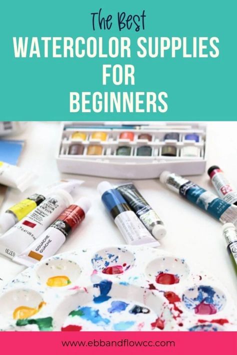 The best watercolor supplies for beginners don't have to cost a fortune. Read my advice about where to splurge and where to save when you're first starting. #ebbandflowcc #watercolors #watercolorsupplies #watercolorsforbeginners Beginner Watercolor, Abstract Art Photography, Photography Sketchbook, Best Watercolor, Watercolor Supplies, Watercolor Pans, Watercolor Beginner, Watercolor Tips, Watercolor Ideas