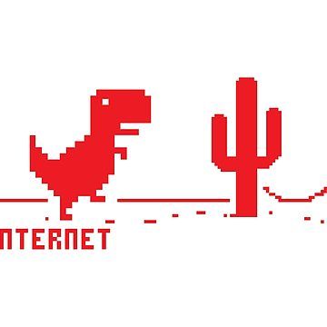 "Red Dinosaur > No internet" T-shirt by BlazeComics | Redbubble Internet, Red, T Shirt