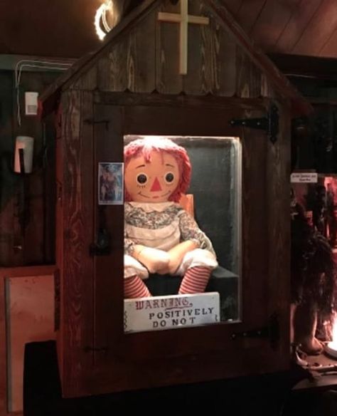 16 Scary Facts About The Real-Life Annabelle Doll That I Don't Recommend You Read Late At Night Real Annabelle Doll, Annabelle Horror, Ed E Lorraine Warren, Haunted Objects, Annabelle Doll, Gif Terror, Lorraine Warren, Creepy Movies, Scary Facts