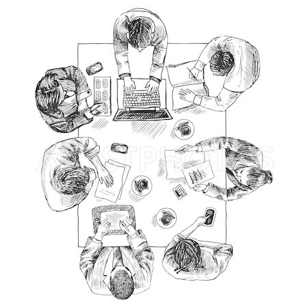 Business meeting top view Top View People, Human Trafficking Awareness Month, Table Sketch, Human Sketch, Perspective Sketch, Table Top View, Human Figure Sketches, Sketches Of People, Human Figure Drawing