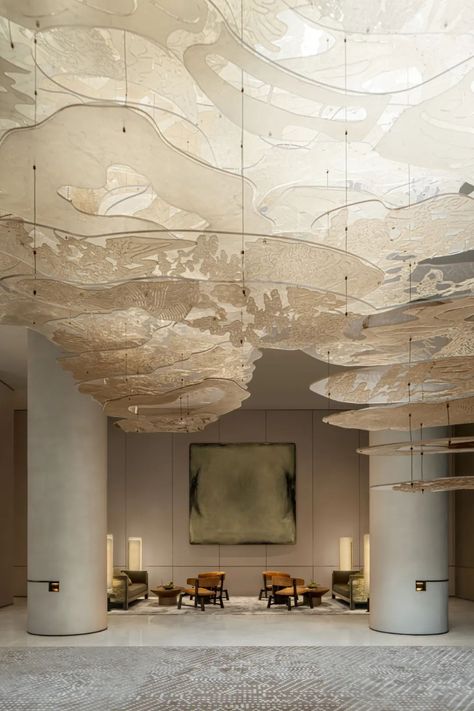 Interesting Ceiling Ideas, Ceiling Feature, Ceiling Detail, Restaurant Concept, Lobby Design, The Ceiling, Hotel Design, Hotel Lobby, Dream House Decor