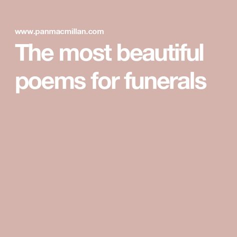 Readings For Funerals, Poems About Losing A Loved One, Eulogy Poems, Farmer Poem, Most Beautiful Poems, Grandma Poem, Religious Poems, Beautiful Poems, Classic Poems