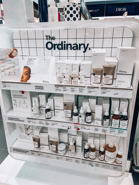 Skincare Merchandising, Skincare Visual Merchandising, Skincare Store Display, Skincare Store Aesthetic, Skincare Shelf Aesthetic, Exfoliating Face Wash, Pore Cleanser, Acne Face Wash, The Ordinary Skincare