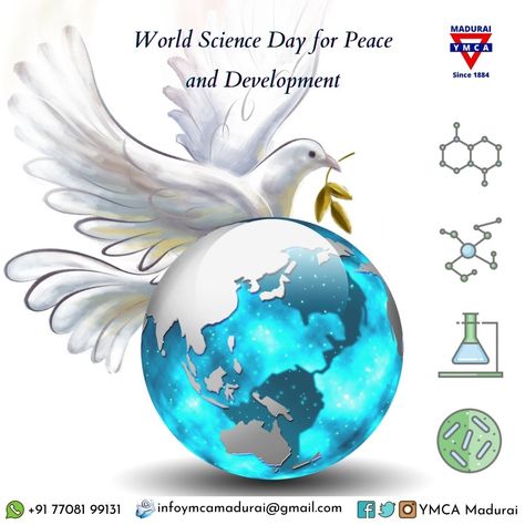 YMCA Madurai_WorldScienceDayforPeaceandDevelopment2021 World Science Day Poster, Science Day Poster, World Science Day, National Science Day, Science Day, Magical Wand, International Days, What Is Science, School Bulletin Boards