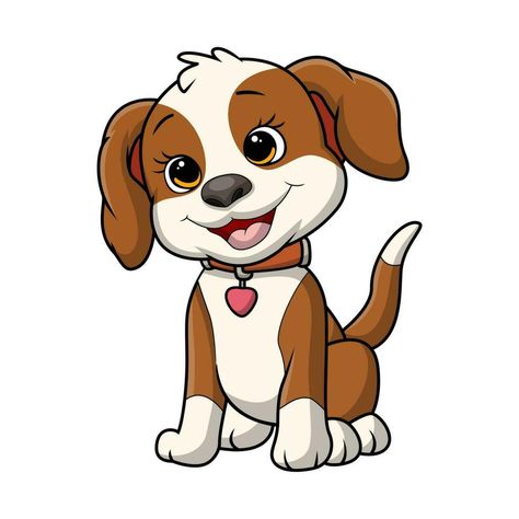 Cute little dog cartoon sitting Cartoon Dogs Cute, Cute Dog Pictures Cartoon, Dog Cartoon Character, Cartoon Sitting, Droopy Dog Cartoon, Cute Dog Vector, Cartoon Dog Drawing, Small Pots, Spotted Dog