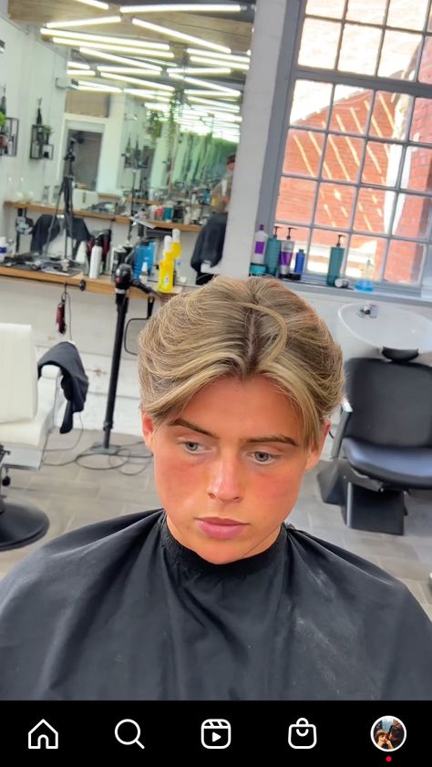 Strait Hair Haircuts Men, Man Blonde Hair, Hair 2025, Men Blonde Hair, Before And After Haircut, Manly Stuff, Retro Makeup, Faded Hair, Dark Hair With Highlights