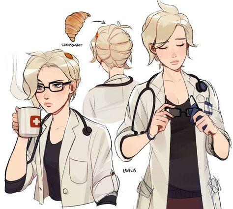 Dr Ziegler, Mercy Fanart, Angela Ziegler, Overwatch Mercy, Overwatch Drawings, Mercy Overwatch, Overwatch Fan Art, Overwatch 2, Fantasy Character Design