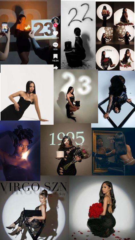 Birth Photoshoot, 21st Birthday Photoshoot, Black Theme, Glam Photoshoot, Photoshoot Makeup, 23rd Birthday, Themes Photo, Photographs Ideas, Photoshoot Themes