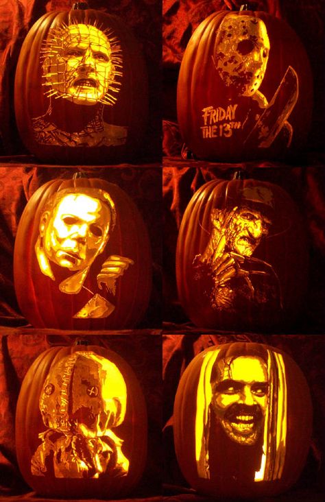 Welcome To The CREEPSHOW — horroroftruant:   Insane Horror... Pumpkin Surface Carving, Gory Pumpkin Carving, Hilarious Pumpkin Carving Ideas, Difficult Pumpkin Carving, Horror Movie Pumpkin Carving, Detailed Pumpkin Carving, Character Pumpkin Carving, Craving Pumpkins, Pumpkin Inspo