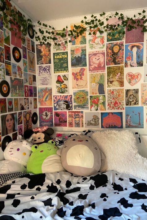 Indie Grunge Room, Room Ideas Indie, Indie Bedroom Ideas, Photo Walls Bedroom, Grunge Bedroom, Indie Bedroom, Indie Decor, Indie Room Decor, Grunge Room