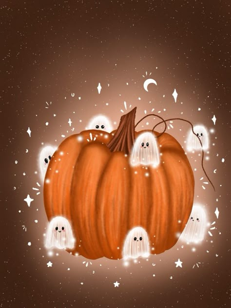 Halloween Wallpaper Cute Pumpkin, Cute Halloween Pictures Aesthetic, Thanksgiving Digital Art, Halloween Vintage Cartoon, Halloween Wallpapers Cute, Cute Halloween Pics, Ghost Background Wallpapers, Halloween Pictures Aesthetic, Halloween Aesthetic Photos