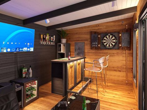 Man Shed Bar, Shed Bar Ideas, Cozy Cubicle, Garden Bar Shed, Blob Mirror, Interior Patio, Garden Room Interiors, Home Bar Plans, Perfect Laundry Room