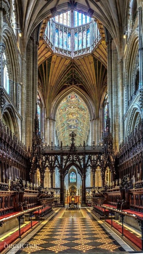 Ely England, Gothic Architecture Interior, Architecture Cool, Ely Cathedral, Gothic Cathedrals, Cathedral Architecture, Sacred Architecture, Church Interior, Religious Architecture