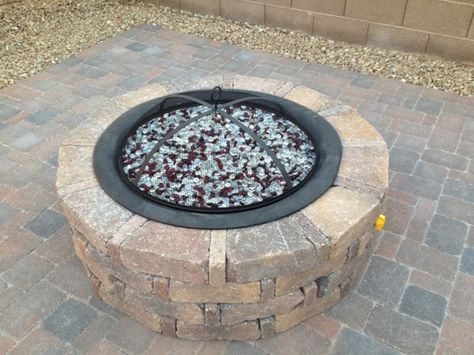 Backyard Propane Fire Pit, Pavers and Outhouse Project — StuffAndyMakes.com Propane Fire Pit Diy, Fire Pit Pavers, Diy Firepit Ideas, Diy Propane Fire Pit, Diy For The Home, Fire Pit Materials, Fire Pit Furniture, Portable Fire Pits, Gas Fire Pit Table