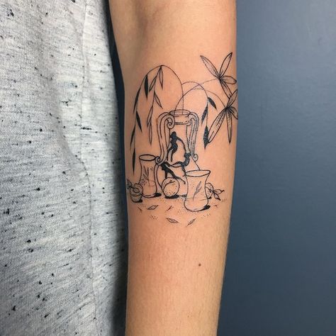 Still Life Tattoo, Matisse Tattoo, Melbourne Tattoo, Dream Tattoos, Line Tattoos, Get Excited, Life Tattoos, Blackwork, Geometric Tattoo