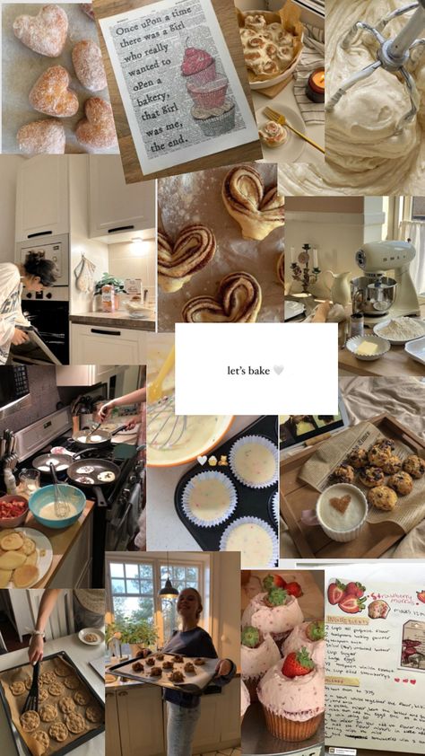 Pastry Display Ideas Home, Vision Board Bakery, Baker Vision Board, Baking Set Up Aesthetic, Professional Baker Aesthetic, Bakery Asthetic Picture, Bakery Mood Board, Baker Astethic, Baker Aesthetic Wallpaper