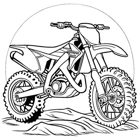 Motor Trail, Dirt Bikes, Dirt Bike, Coloring Sheets, Coloring Pages, Bike, Drawings, Quick Saves, Color