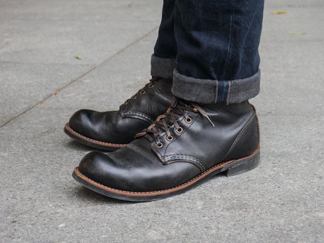 Red Wing Blacksmith 3345 Redwing Blacksmith, Red Wing Blacksmith, Abercrombie Men, Wing Boots, American Workwear, Red Wing Boots, Beard Styles For Men, Men’s Boots, Wing Shoes