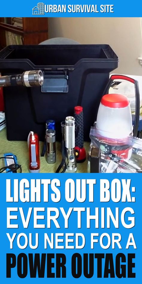 Survival Infographics, Prepper List, Homestead 101, Power Outage Preparedness, Power Outage Kit, Survival Prepping Diy, Box Lights, Prepper Gear, Shtf Preparedness