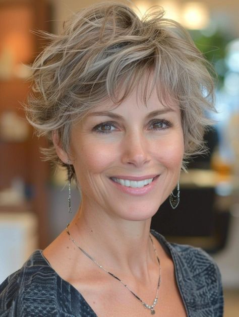 Short Wavy Hair Over 50, Womens Stacked Hairstyles, Layered Hair Messy, Messy Short Hairstyle Women, Short Hairstyle Women Over 50 Over 50, Hairstyles For Older Women Over 50, Short Hair Women Over 50, Stylish Short Haircuts For Women, Short Blonde Wig