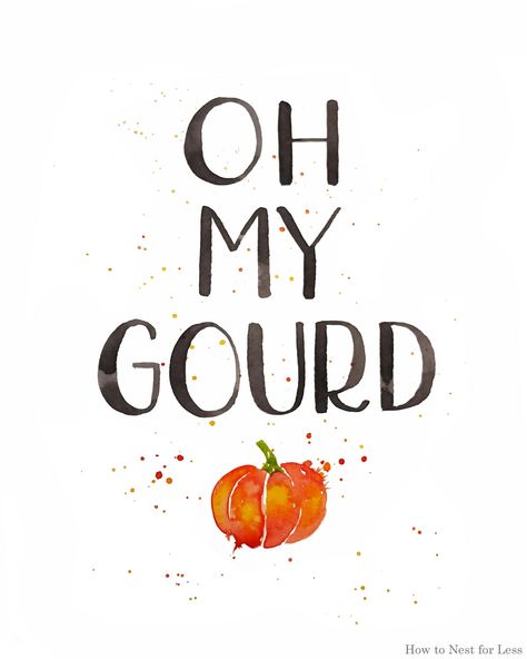 Oh My Gourd Printable - How to Nest for Less™️   #freeprintalbe #fallprintable #easyfalldecor Pumpkin Patch Sign Diy, Diy With Cricut, Stencil Cricut, Cricut Stencil, Pumpkin Painting Party, Best Pumpkin Patches, Free Fall Printables, Pumpkin Patch Sign, Oh My Gourd