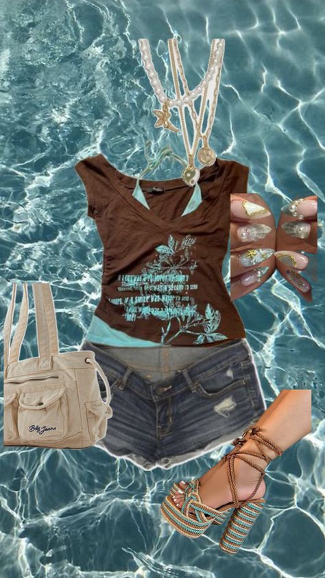 Beachy Boho Outfits, Boho Street Style, Beachy Outfits, Beachy Boho, Y2k Outfits, Summer Swim Suits, Cute Swimsuits, School Outfits, Fitness Inspo