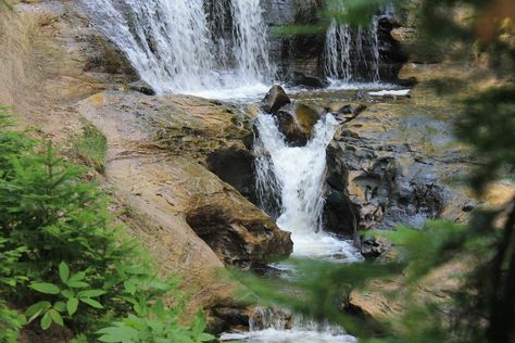 Nestled into the easternmost edge of the Pictured Rocks National Lakeshore in the Hiawatha National forest, a gorgeous waterfall bubbles and cascades over smoothed and water-carved limestone rocks. The Sable Falls are not far off the main road, but you’ll feel like you’ve entered another world as soon as you step onto the wooded trail. Hiawatha National Forest, Pictured Rocks, Pictured Rocks National Lakeshore, Limestone Rock, Pollinator Garden, Upper Peninsula, Pure Michigan, Northern Michigan, Another World