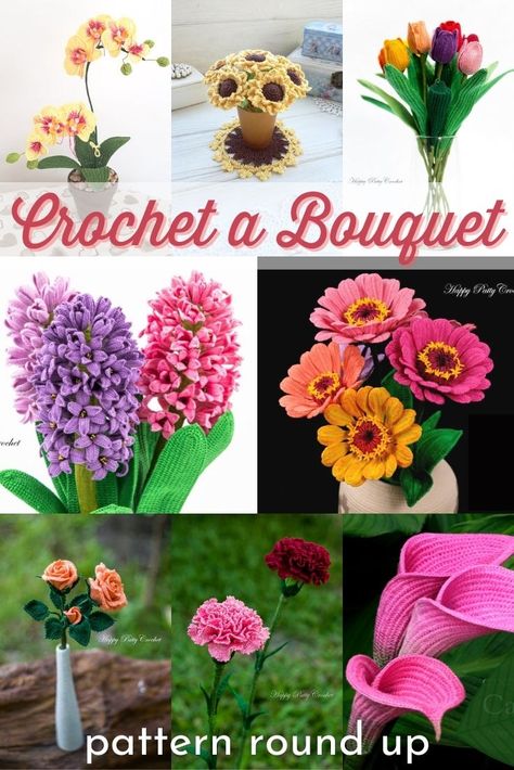 Crochet Rose Pattern, Crochet Garden, Crochet Flowers Free Pattern, Yarn Flowers, Crochet Bouquet, Bonnet Crochet, Valentines Crochet, Crochet Plant, Knitted Flowers