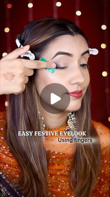 Makeup Looks Indian, Diwali Makeup, Makeup Tutorial Easy, Festive Makeup, Hacks Makeup, Party Makeup Looks, Makeup Party, Simple Eye Makeup, Easy Makeup