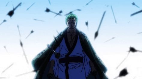 Zoro Gif, رورونوا زورو, One Piece Gif, Animated Banners, Seven Deadly Sins Anime, Zoro One Piece, Japan Aesthetic, Samurai Art, One Piece Images