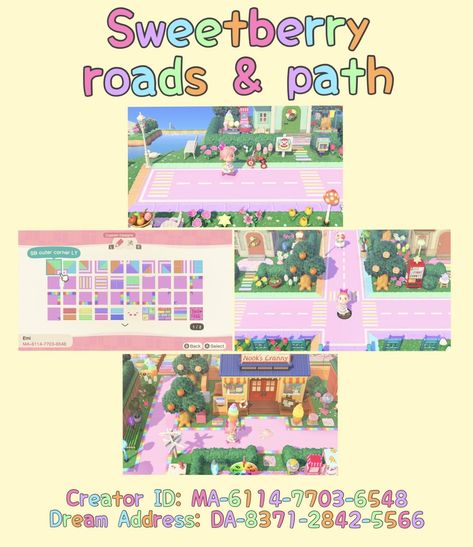 Kidcore Island, Acnh Custom Designs, Acnh Kidcore, Acnh Path, Rainbow Island, Pastel Kidcore, Dream Address, Acnh Paths, Future Islands