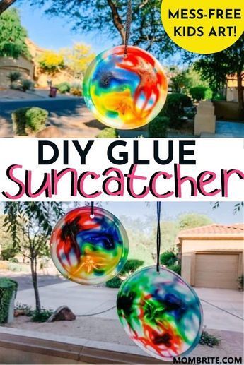 Glue Suncatcher, Diy Glue, Making Slime, Suncatcher Craft, Fun Crafts To Do, Vbs Crafts, Fun Arts And Crafts, Daycare Crafts, Camping Crafts