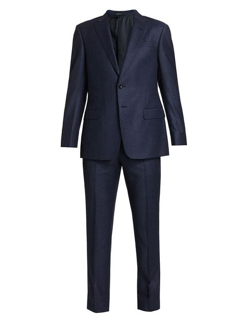 Giorgio Armani Micro Houndstooth Virgin Wool Suit in Blue - $ 2.895,00 Blood Outfit, Mens Navy Suit, Armani Suit, Armani Suits, Corporate Attire, Navy Suit, Wool Suit, Mens Navy, Blue Suit