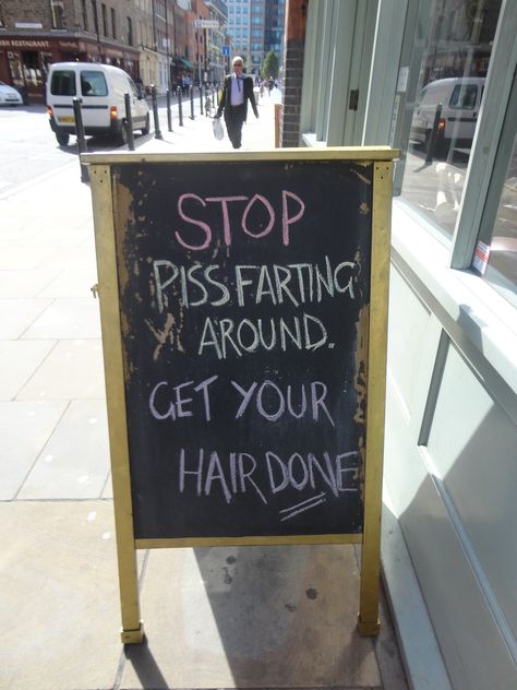 Sign outside a hairdresser. Hair Salon Signs, Salon Signs, Hair Done, Street Sign, Hair Envy, Street Signs, Hair Humor, Fall Hair, Beauty Salon