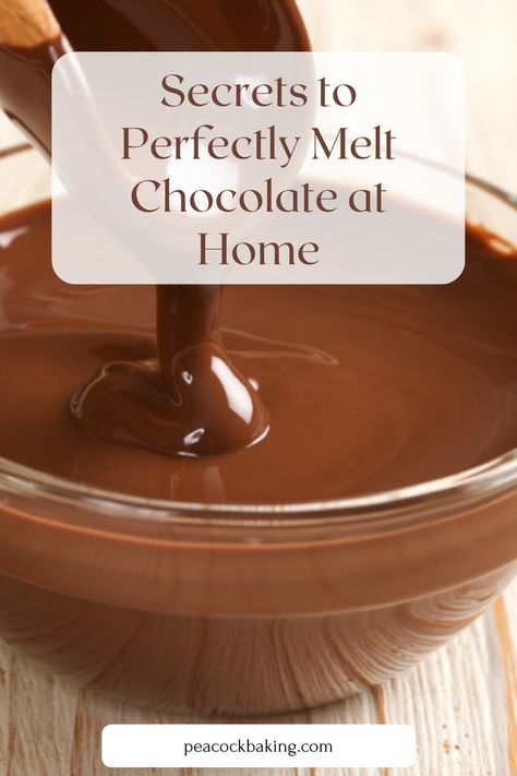 Do you love the rich, velvety taste of melted chocolate? Whether you’re a home baker, a chocolate enthusiast, or simply a dessert lover, knowing how to melt chocolate properly can elevate your culinary creations to a new level. #peacockbaking Melting Chocolate For Dipping Crock Pot, Melting Chocolate In Crock Pot For Dipping, Chocolate Melting Pot, How To Dip Cookies In Melted Chocolate, How To Melt Chocolate For Dipping, Best Way To Melt Chocolate, Melted Chocolate Recipes, Melt Chocolate For Dipping, How To Melt Chocolate