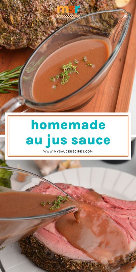 Au Jus Gravy Recipe, Beef Juice Recipe, How Do You Make Au Jus Sauce, Diy Au Jus Sauce, How To Make Au Jus Sauce, Aujus Sauce Recipe French Dip, Aus Jus Recipe, Aus Jus Recipe Simple, Aujus Sauce Recipe Easy