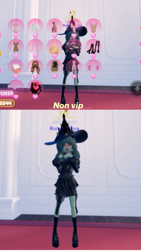 Non vip dress to impress witch outfit #roblox #dresstoimpress Vip Dress, Outfit Roblox, Witch Dress, Classy Acrylic Nails, Theme Dress, Witch Outfit, The Good Witch, Themed Outfits, Halloween Dress