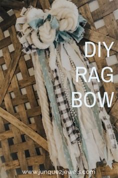 How To Make Rag Bows Tutorial, Shabby Bows Diy, How To Make Shabby Chic Rag Bows, Fabric Bows For Wreaths, Rag Bow Tutorial, Diy Rag Bow Tutorial, Wreath Sign Ideas, Fabric Wrapped Wreath, Rag Bows Shabby Chic