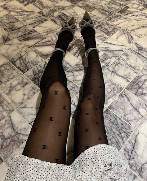 Chanel Tights, Likeminded People, My Whole Life, Chanel Black, Black Tights, Life I, Luxury Life, Preppy Style, Socks Women