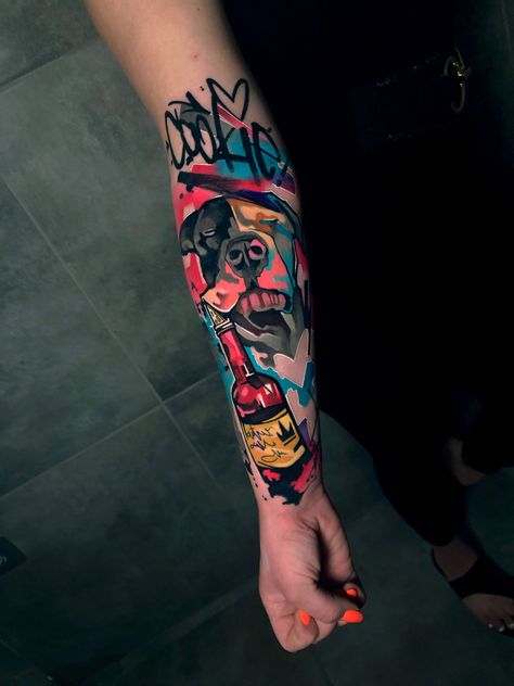 Original street style portrait tattoo by @dynozartattack #alternative #tattooideas #tattoo #ink #inked #dynoz #dynozartattack #starbritecolors #starbriteproteam #graffiti #streetart #streetstyle #artistic #artist #art #artattack #athens #amsterdam #essen #germany #legtattoo #skull #skulltattoo #abstract #abstracttattoo #gallery #unique #underground #mystyle #style #artpiece #artwork #tattooideas #armtattoo #sleeve #cat #cattattoo #portrait #dog #dogtattoo #dogportrait Graffiti Tattoo Sleeve, Sleeve Inspiration, Tattoo Advice, Graffiti Tattoo, Marvel Tattoos, Original Tattoos, Zodiac Tattoo, Graffiti Cartoons, Abstract Tattoo