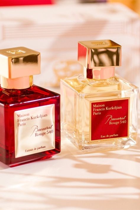 Recognized as one of the world’s most celebrated perfumers, Francis Kurkdjian took the world by storm with his Baccarat Rouge 540 scent. Coveted and adored by the masses, this unisex scent has notes of jasmine, saffron, cedarwood, and ambergris. Baccarat Rouge 540 is a graphic and highly condensed scent perfect for elevating your perfume wardrobe. Maison Francis Kurkdjian Baccarat, Koleksi Parfum, Baccarat Rouge 540, Fragrances Perfume Woman, Perfume Collection Fragrance, Perfume Scents, Perfume Lover, Cologne Spray, Best Perfume