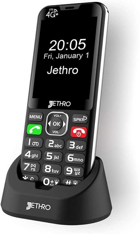 Amazon.com: Jethro [SC490] 4G/LTE Unlocked Bar Style Cell Phone for Seniors & Kids, Big Screen and Large Buttons, Hearing Aid Compatible with Charging Dock, FCC Certified. Speed Dial, Nokia Phone, Unlocked Cell Phones, Unlocked Phones, Feature Phone, Boost Mobile, Bar Styling, Charging Dock, Hearing Aids