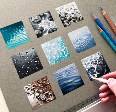 Kristina Webb, Drawing Water, Prismacolor Art, Art Sketches Doodles, Colored Pencil Artwork, Art Sketches Pencil, Instagram Travel, Arte Sketchbook, Pencil Art Drawings